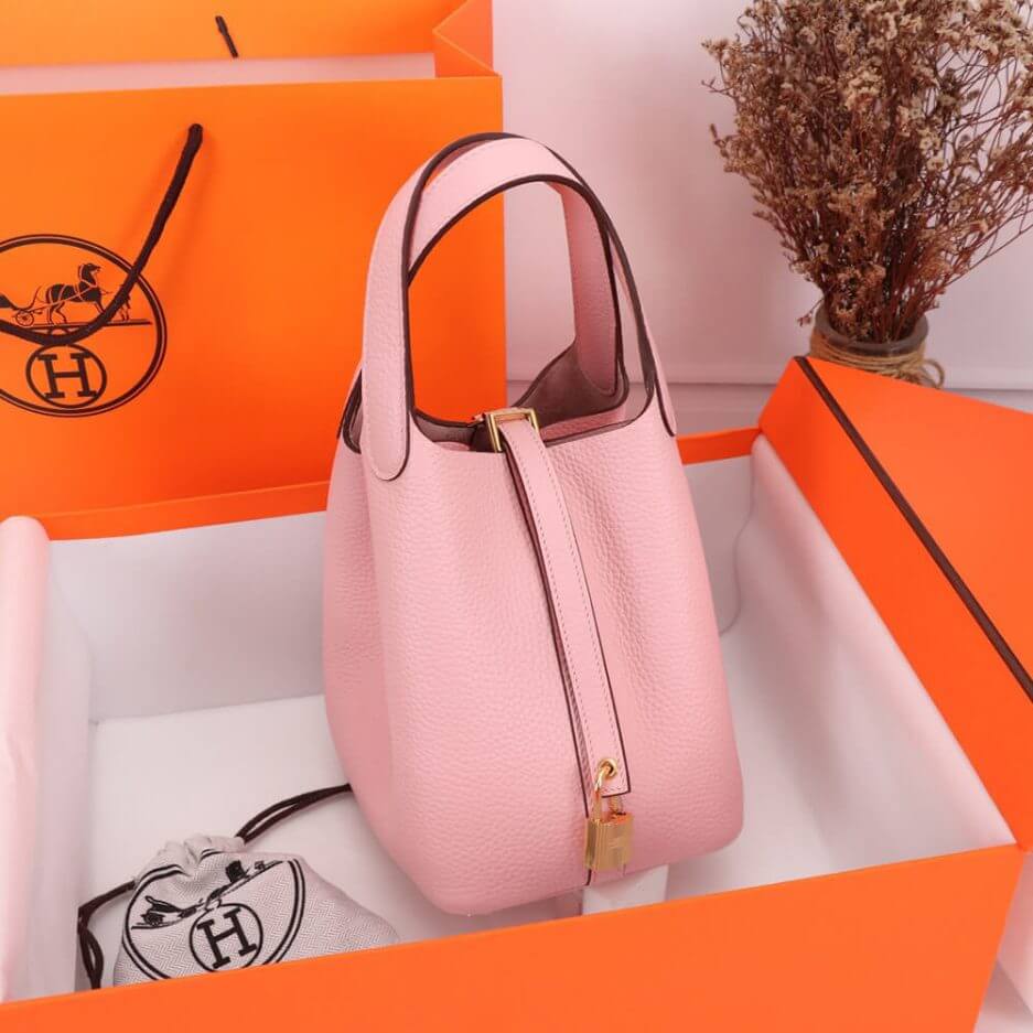 Pink Hermes Picotin Lock 22 bag (high-end grade) - Image 3