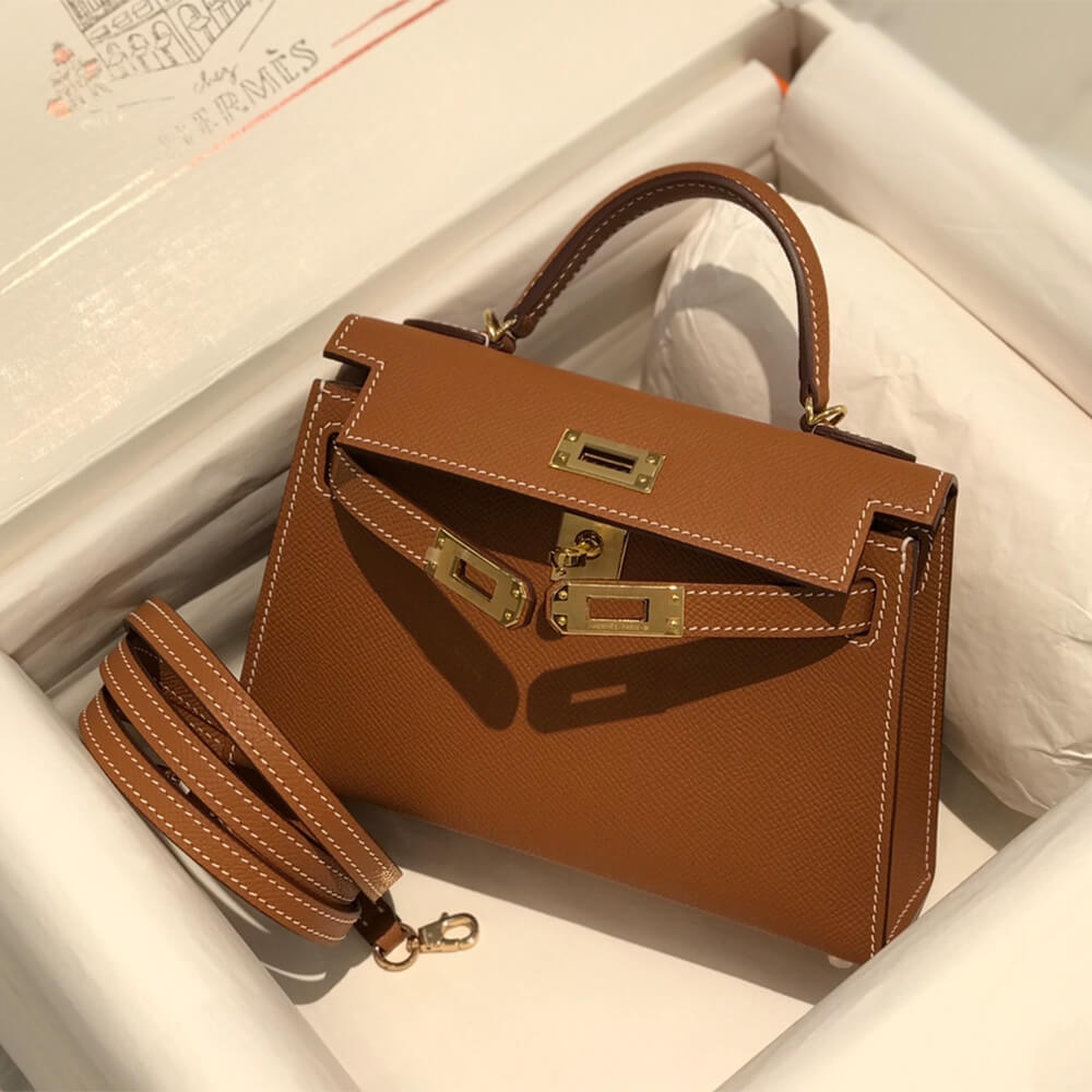 Brown Hermes Mini Kelly II (High-end Grade) - Image 4