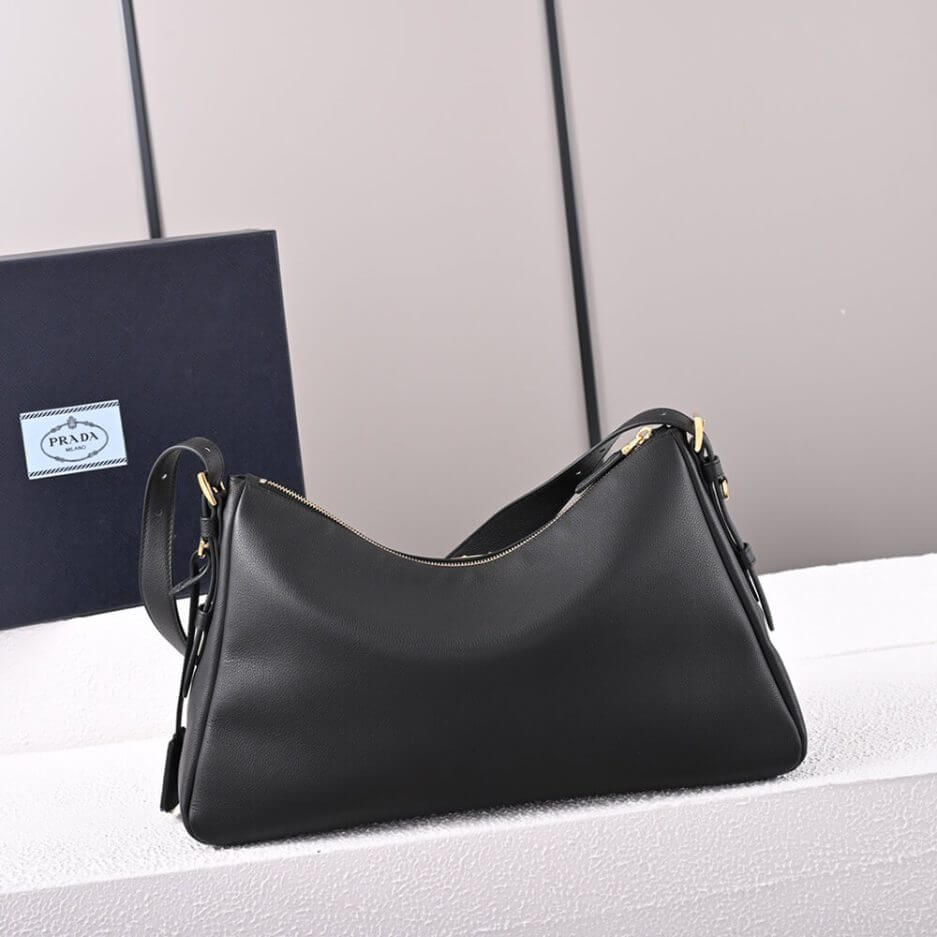 Black Prada Aimee large leather shoulder bag - Image 4