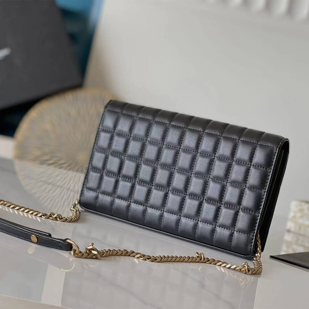 YSL LAMBSKIN CASSANDRE CHAIN WALLET - Image 4
