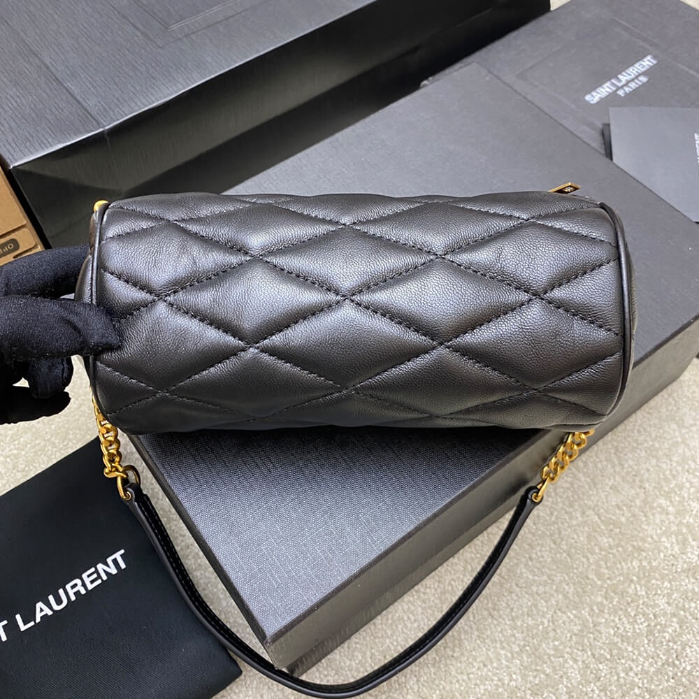 Black YSL SADE MINI TUBE BAG IN QUILTED LAMBSKIN - Image 4
