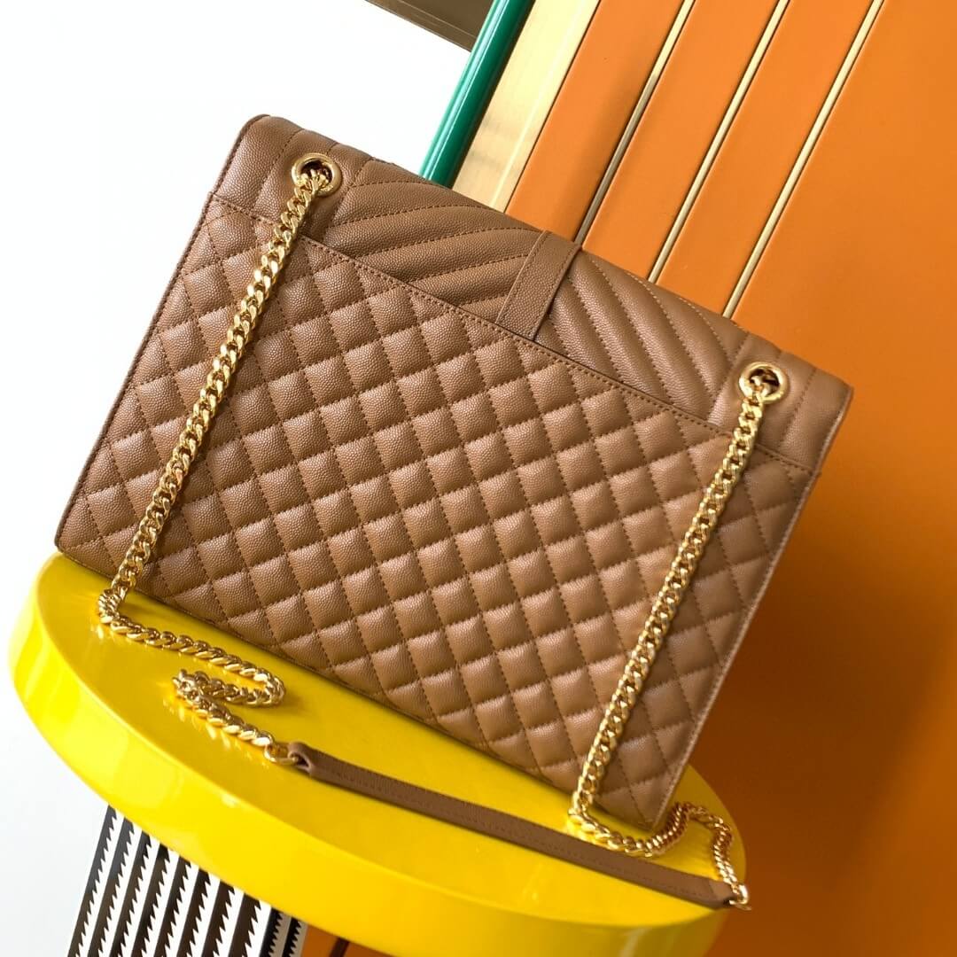 Brown YSL Large Envelope Bag - Image 4