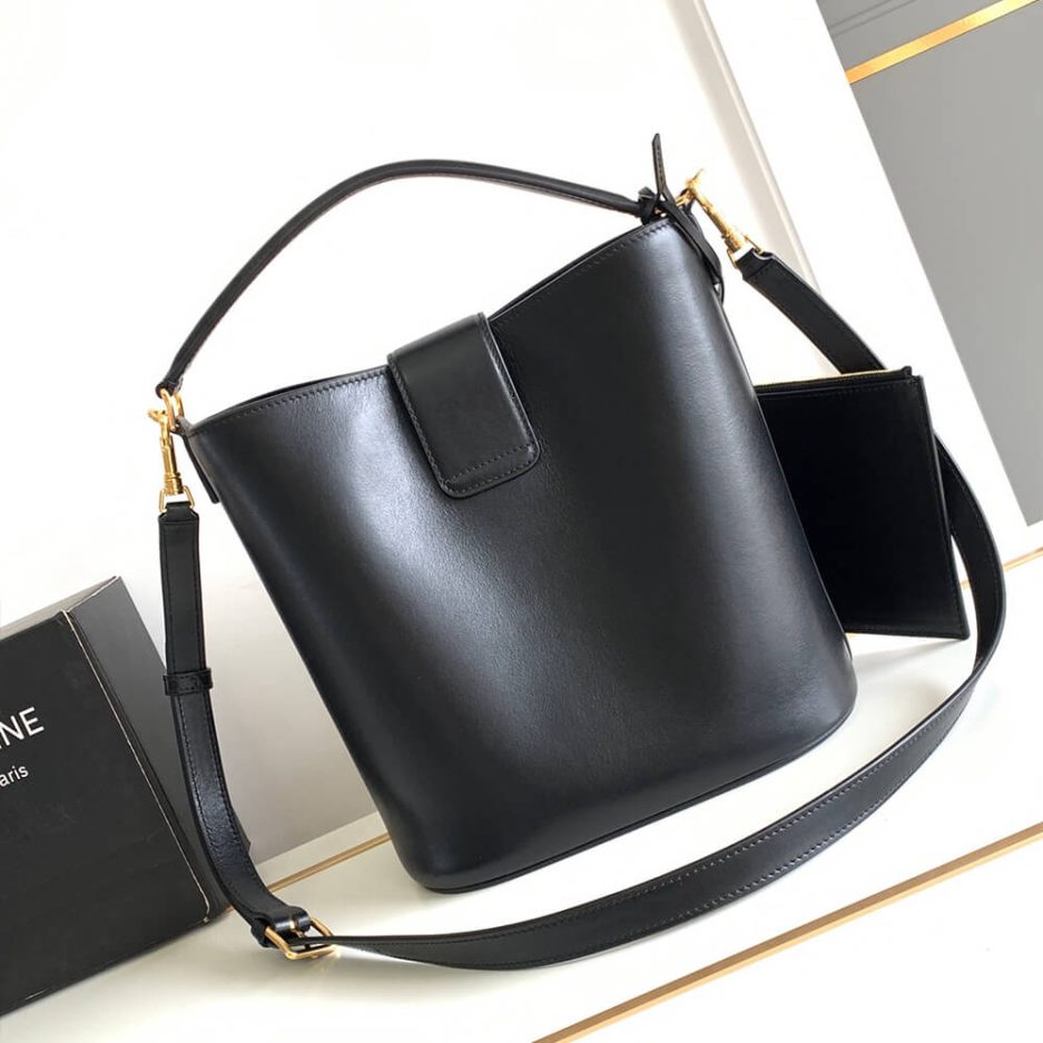 Black CELINE LOUISE Medium Bag in Smooth Calfskin - Image 4