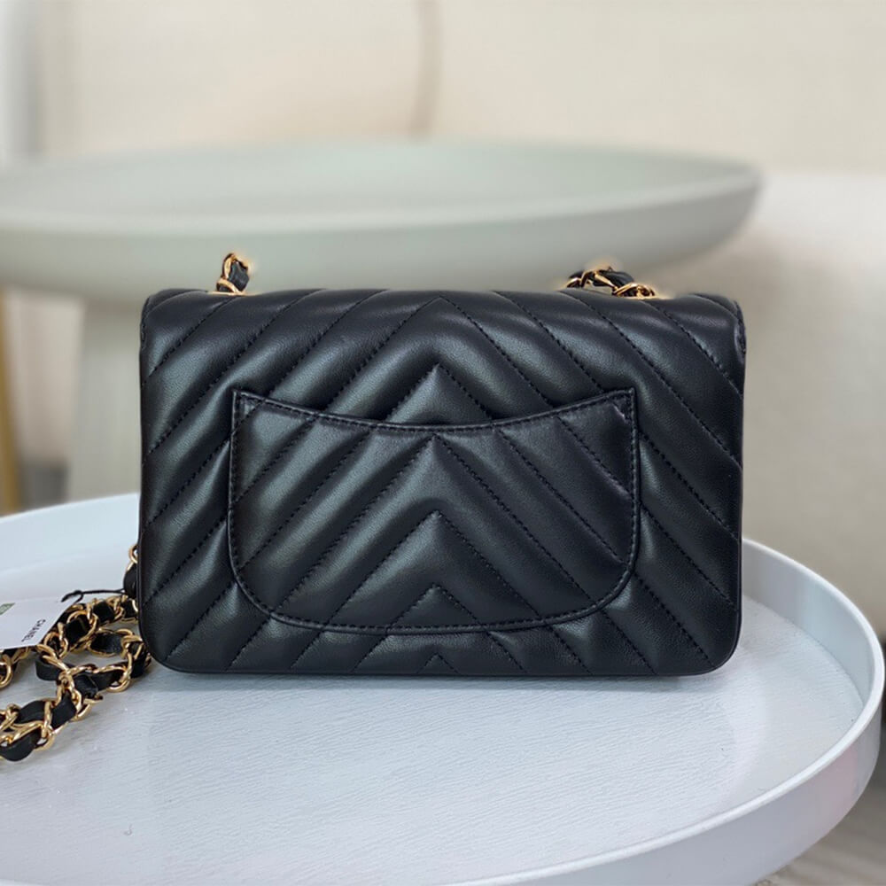 Black Chanel Mini Flap Bag (high-end grade) - Image 4