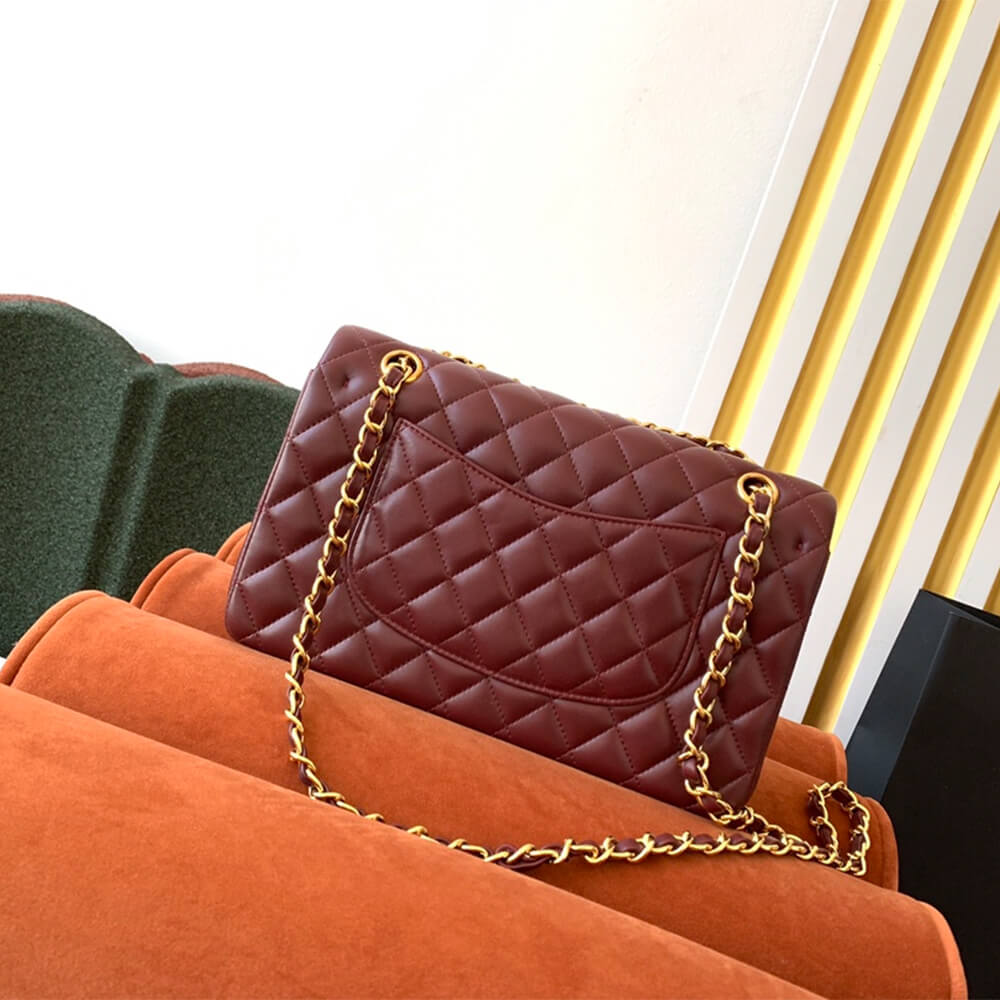 Burgundy CHANEL CLASSIC 11.12 HANDBAG (high-end grade) - Image 4