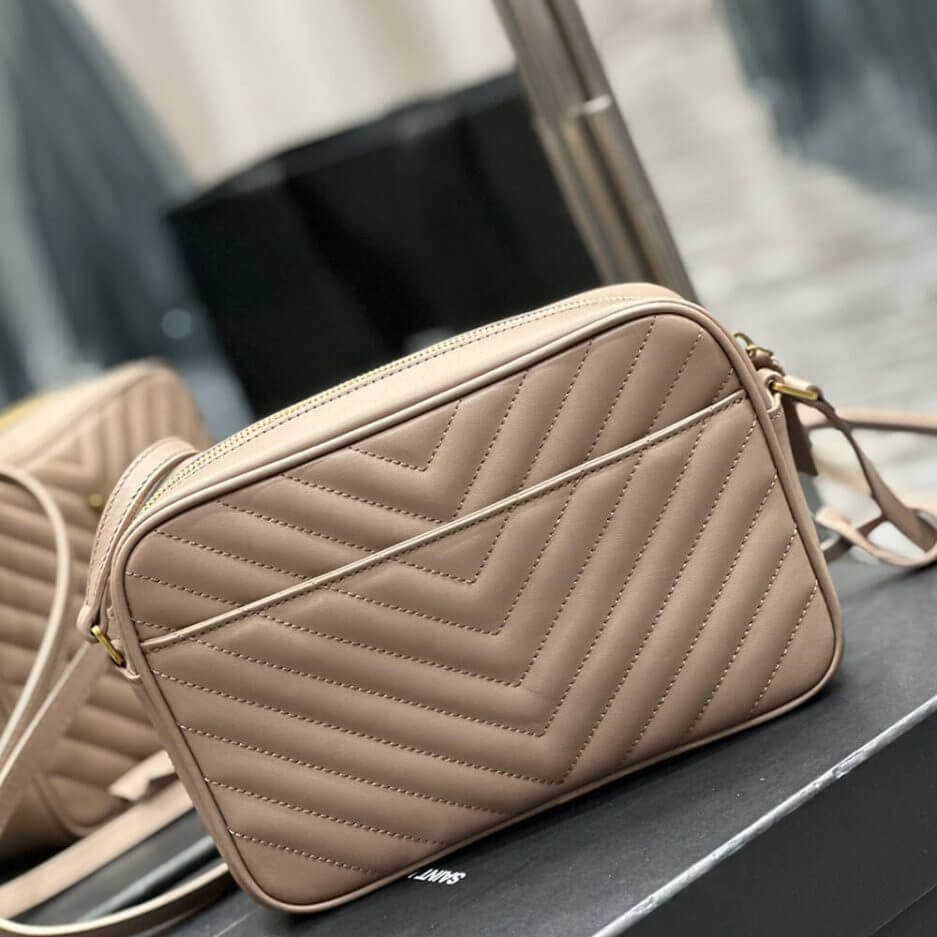 ROSY SAND YSL LOU CAMERA BAG IN QUILTED LEATHER - Image 4