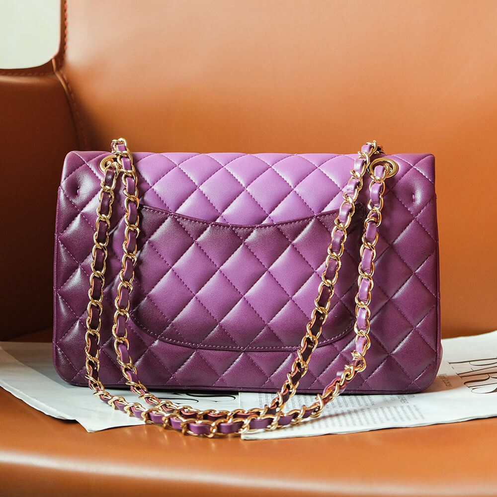 Purple CHANEL CLASSIC 11.12 HANDBAG (high-end grade) - Image 4