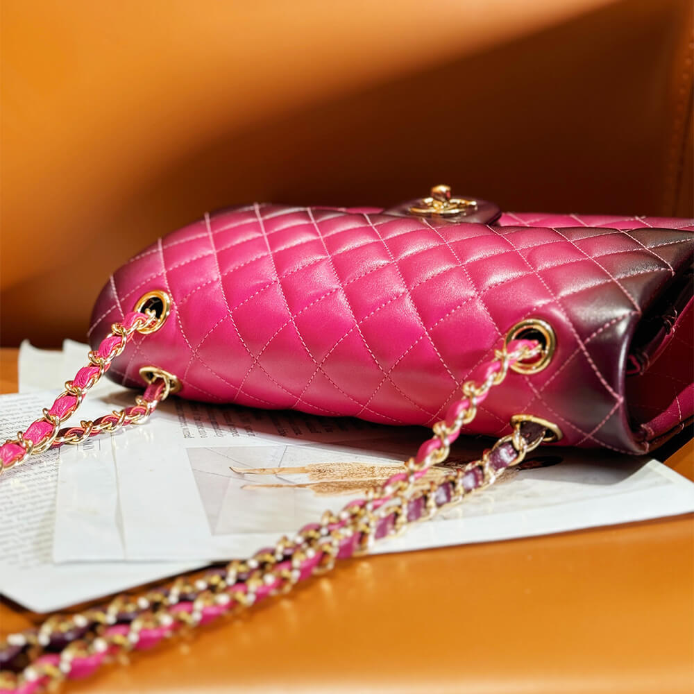 Fuchsia CHANEL CLASSIC 11.12 HANDBAG (high-end grade) - Image 4