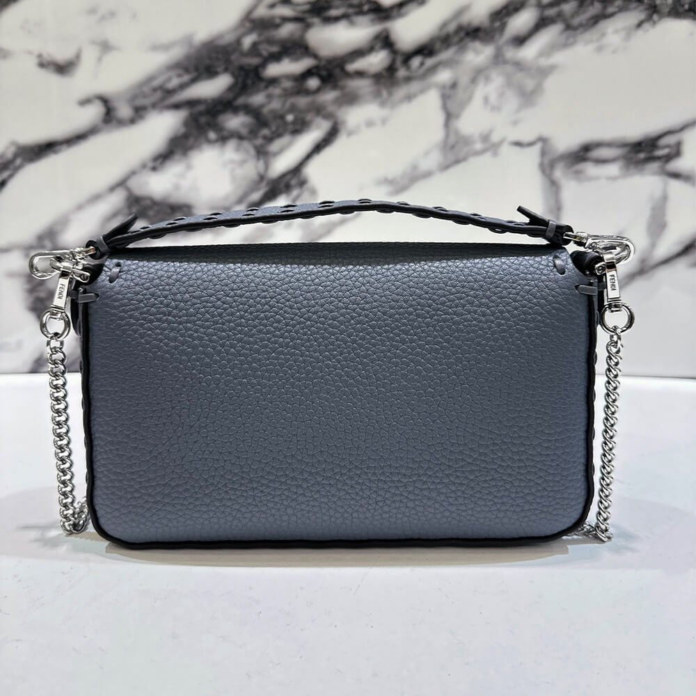 Gray blue Fendi Mini Baguette - Image 4