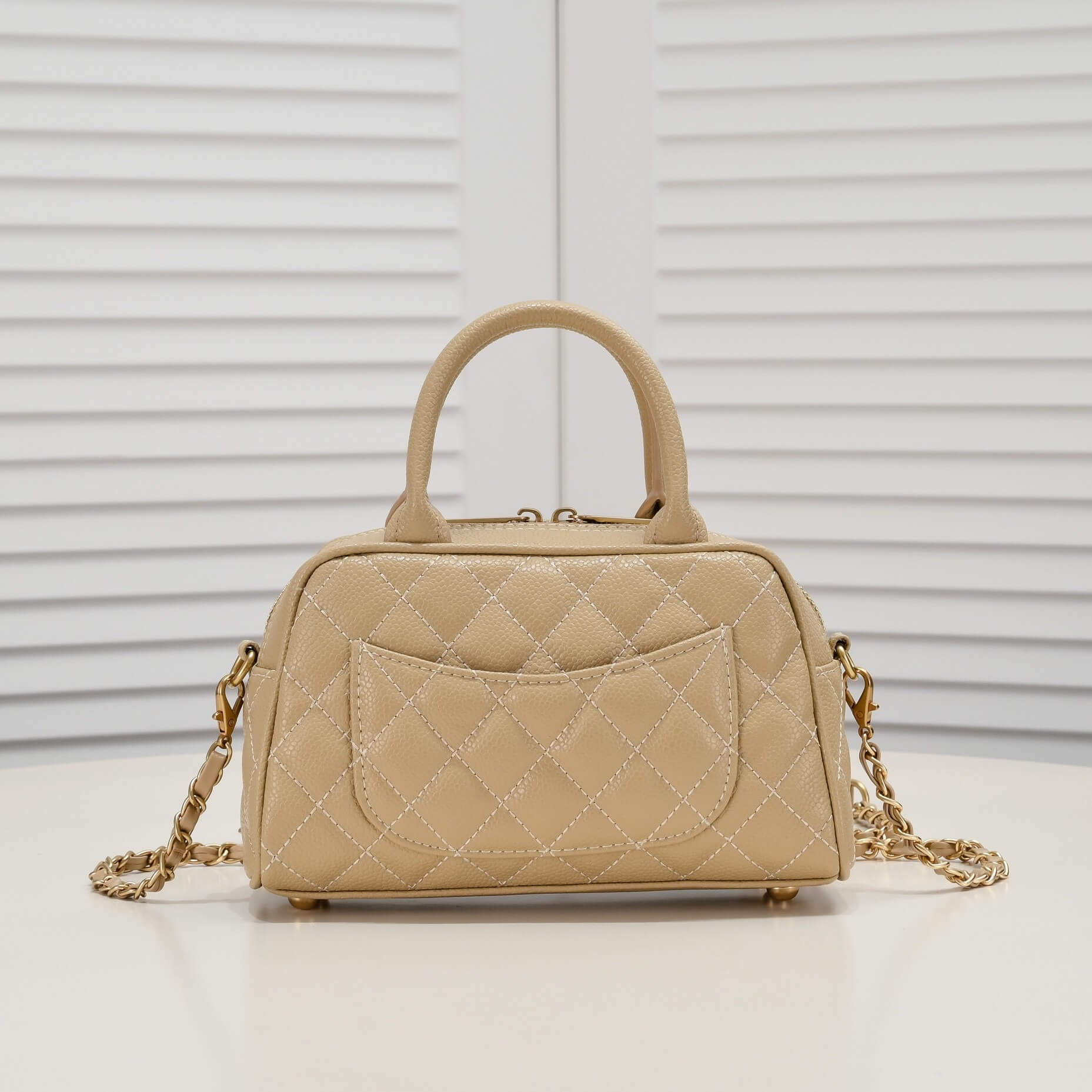 CHANEL Small Vintage Boston Bag - Image 4