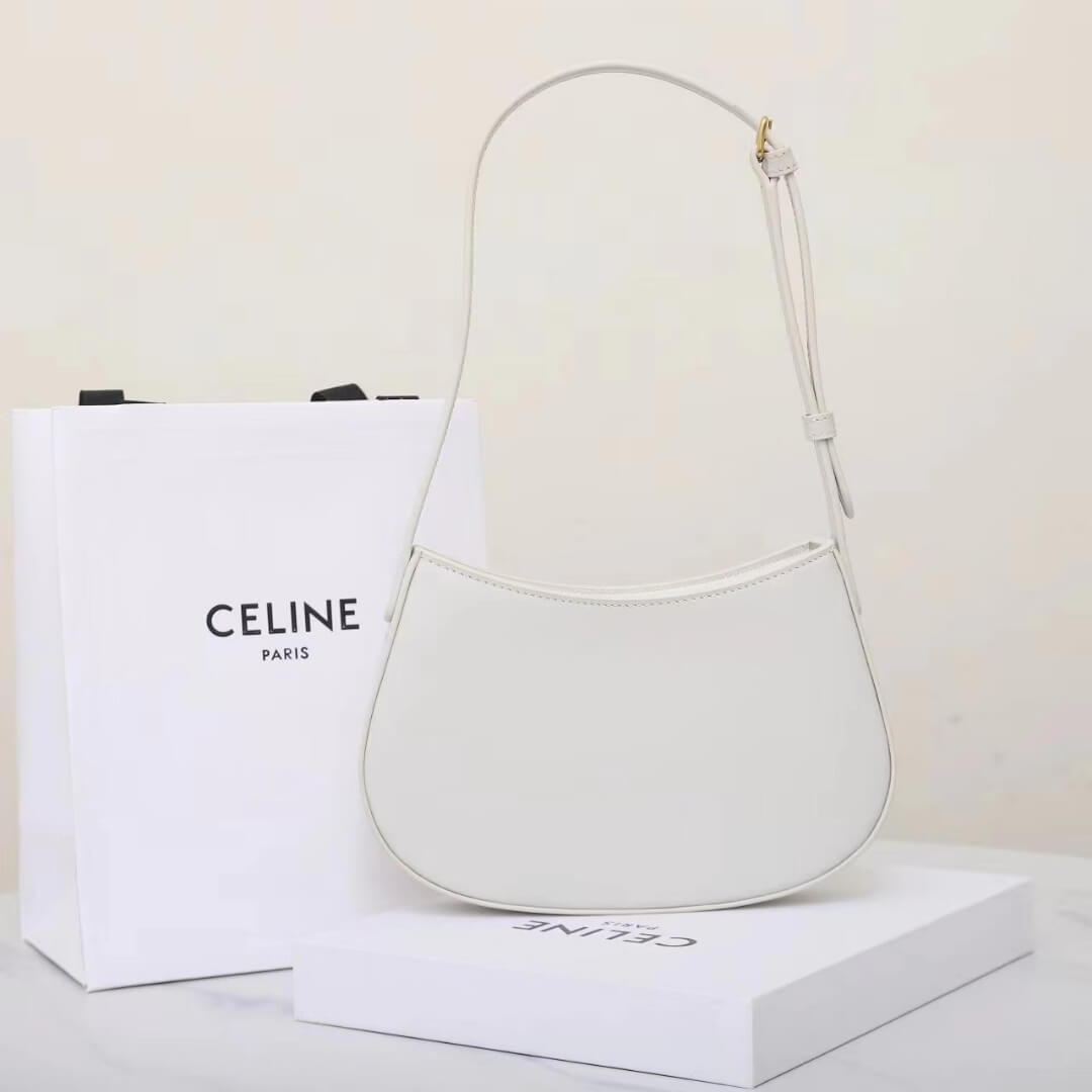 CELINE TILLY medium bag in shiny calf leather - Image 4