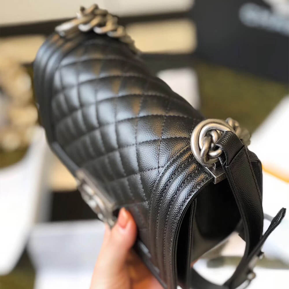 Black SMALL BOY CHANEL HANDBAG - Image 4