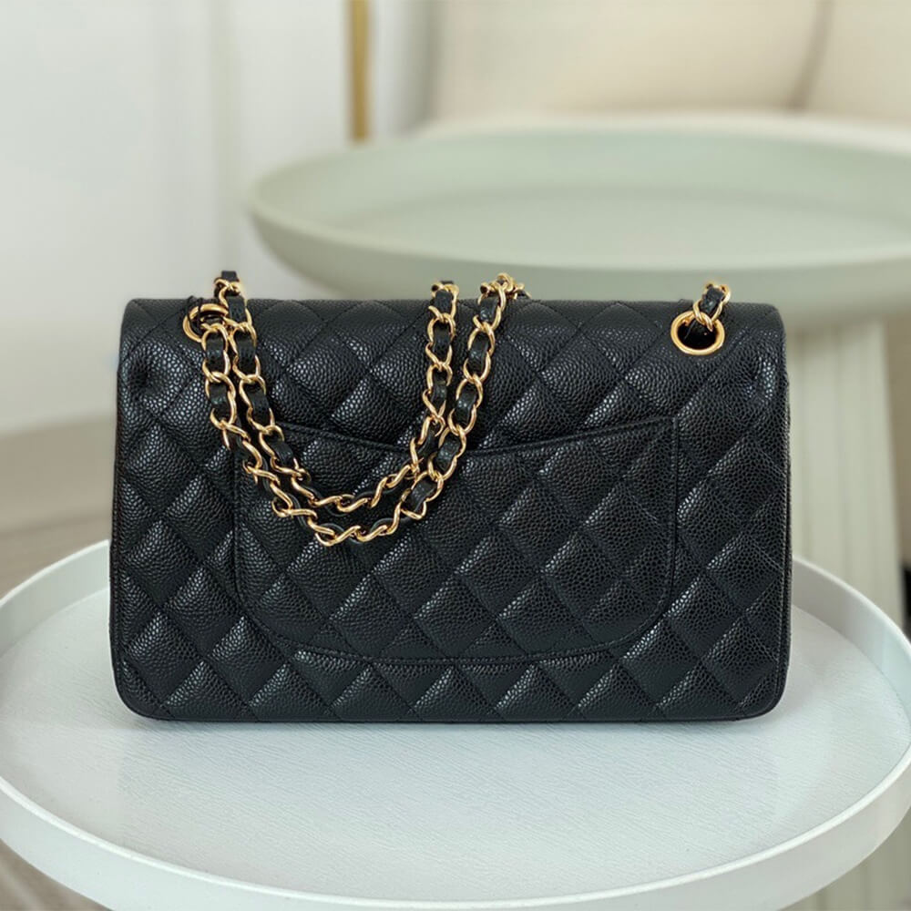 Black Caviar Chanel Classic handbag medium (High-end grade) - Image 4