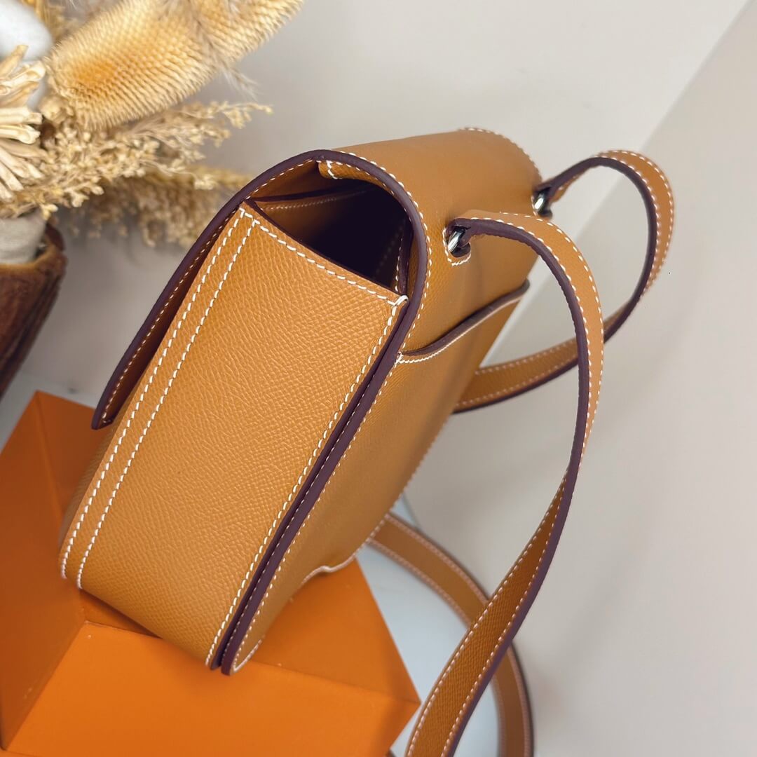 Gold Hermes Della Cavalleria mini bag II (High-end Grade) - Image 4