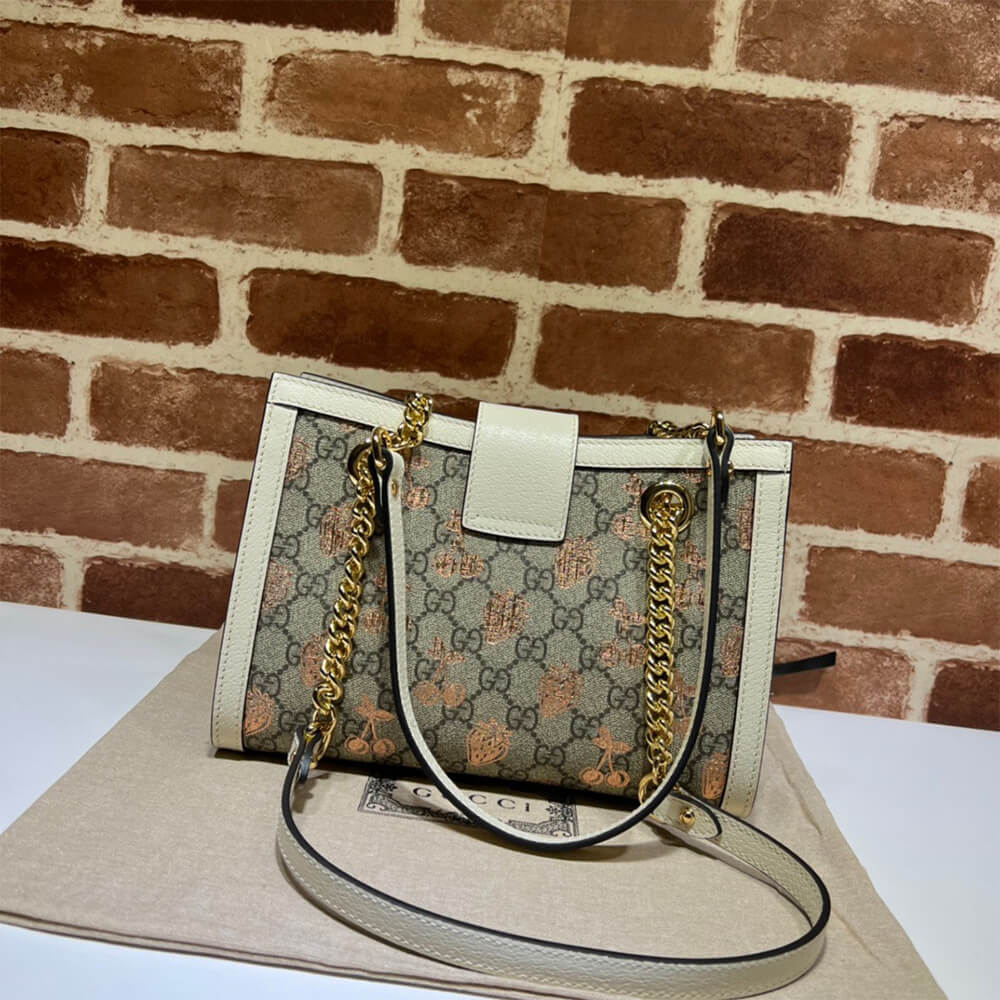 GG Padlock small berry tote bag - Image 4