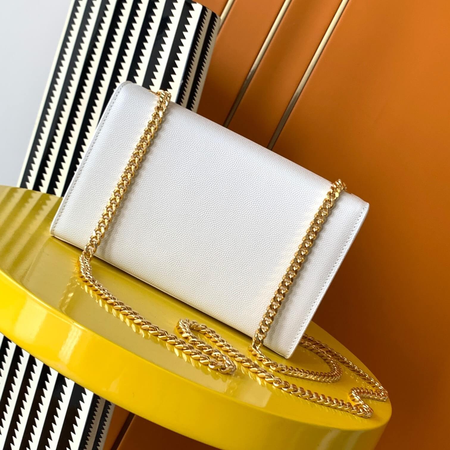 White YSL KATE SMALL SHOULDER BAG - Image 4