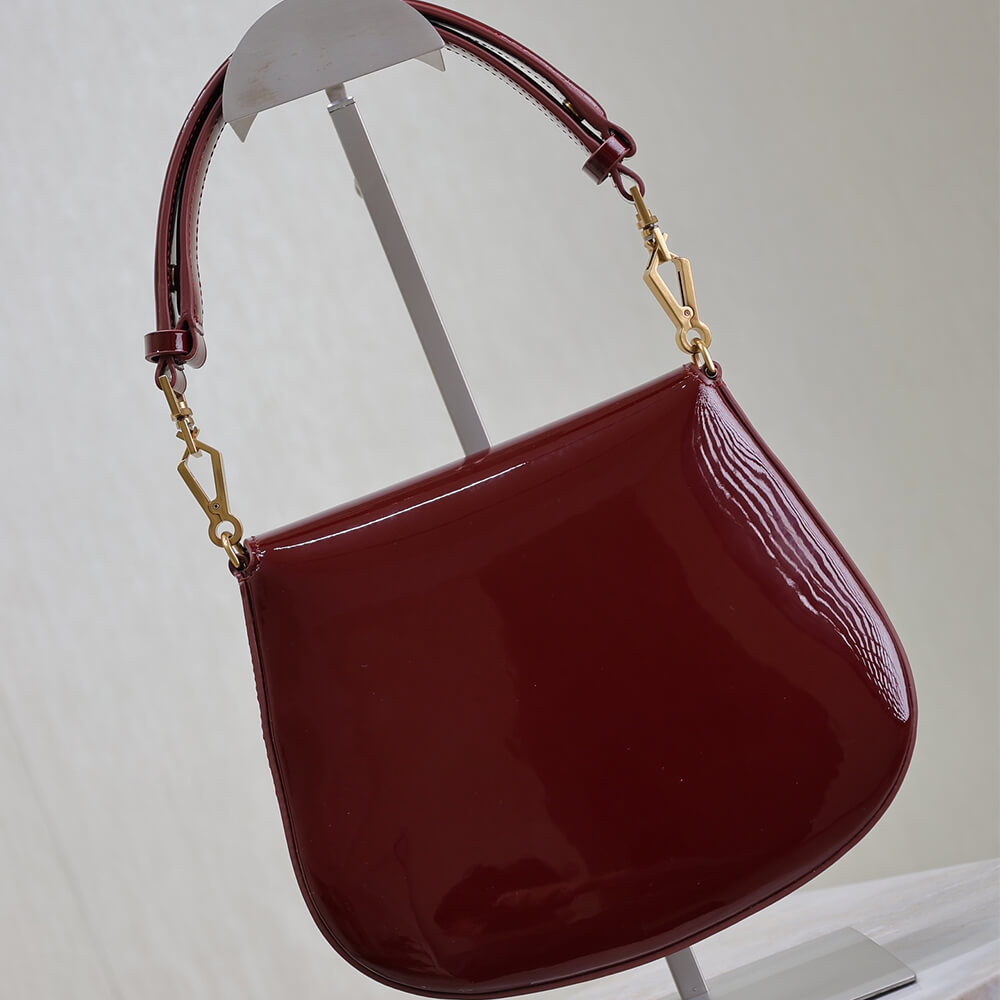 RED YSL VOLTAIRE TOP HANDLE in patent leather (High-end grade) - Image 4