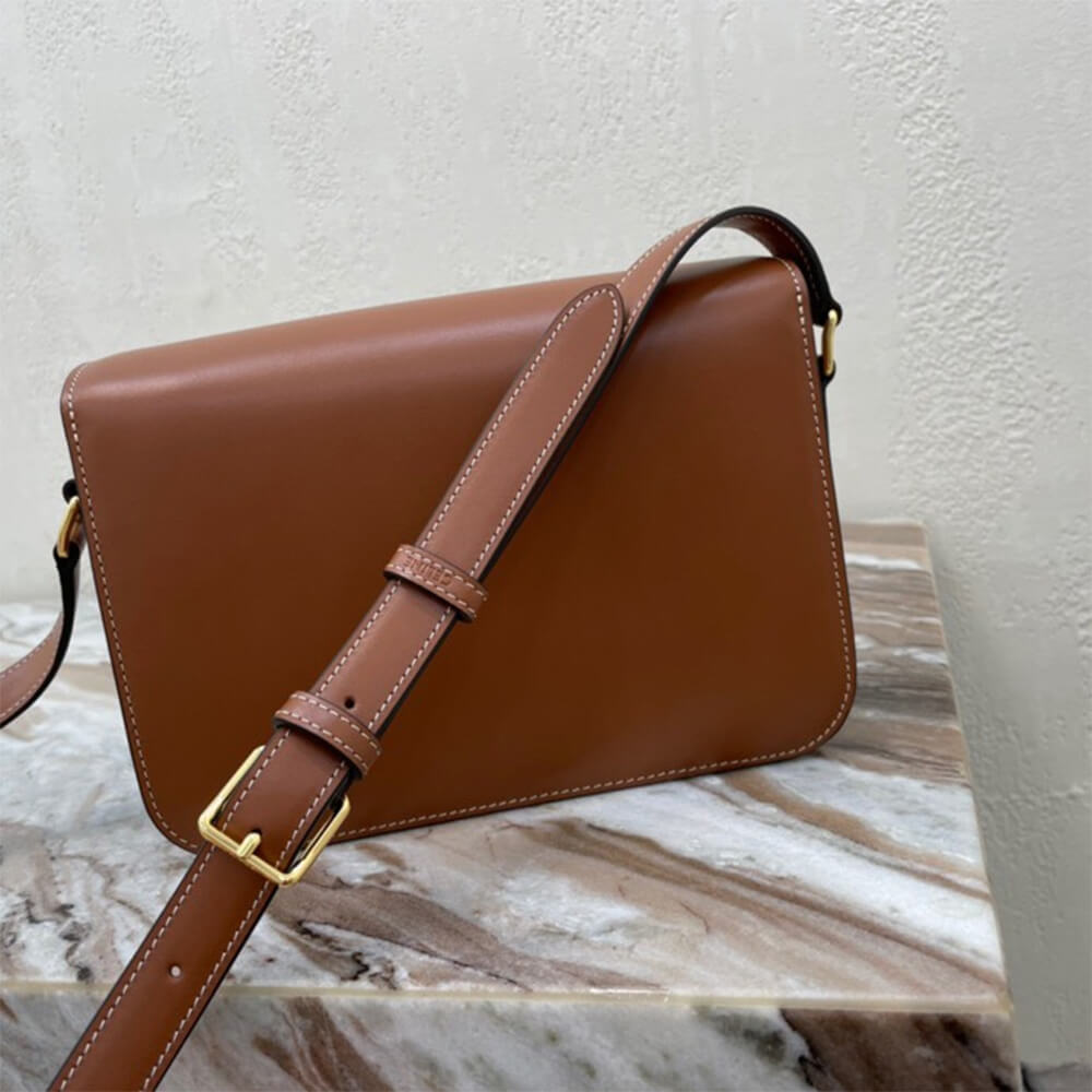 Brown CELINE CLASSIQUE TRIOMPHE BAG IN CALFSKIN - Image 4