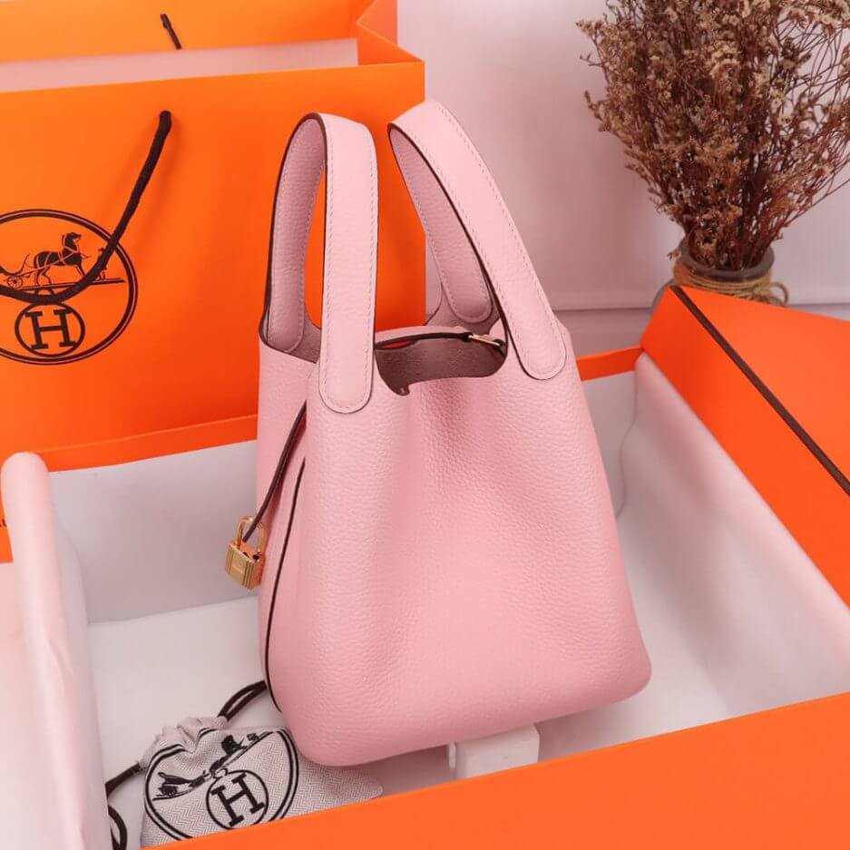 Pink Hermes Picotin Lock 22 bag (high-end grade) - Image 4