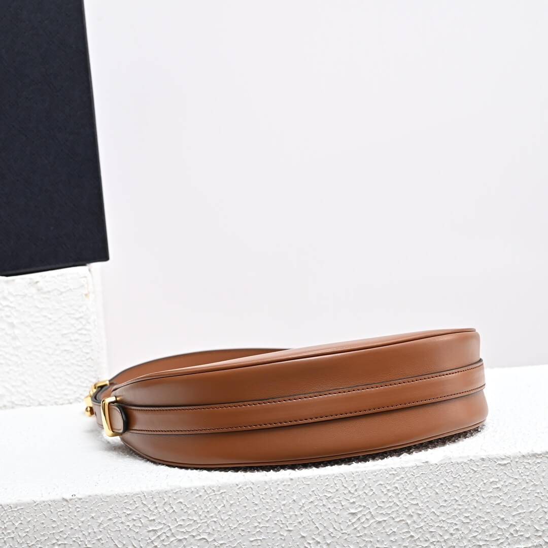 Cognac Prada Arque small leather shoulder bag - Image 5