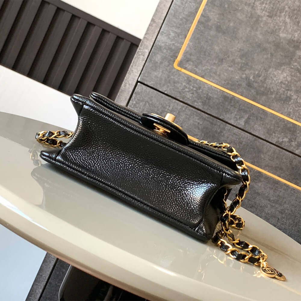 Black CHANEL Mini Flap Bag (high-end grade) - Image 5