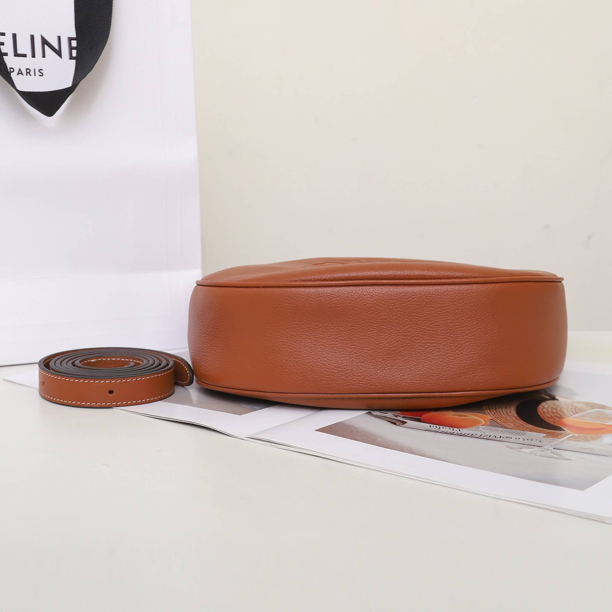 CELINE HELO?SE TRIOMPHE SMALL BAG IN SOFT CALFSKIN - Image 5