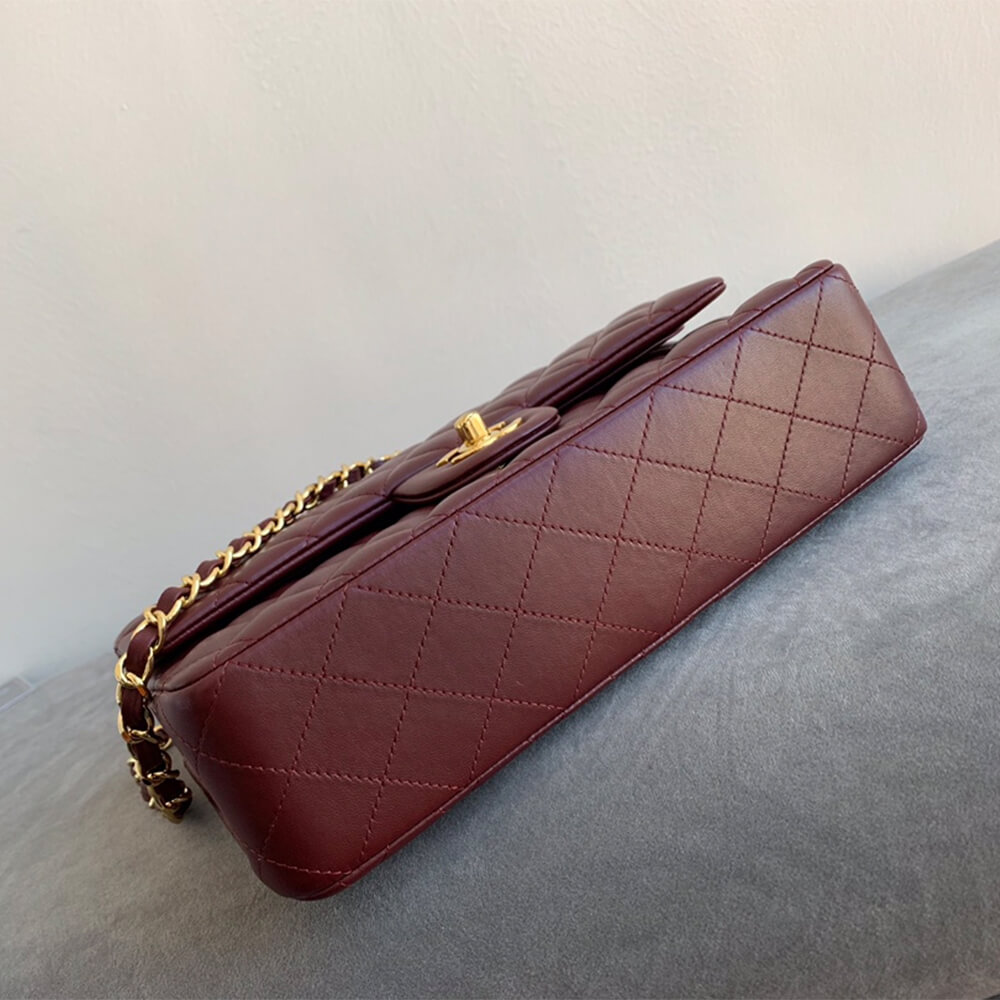 Burgundy CHANEL CLASSIC 11.12 HANDBAG (high-end grade) - Image 5