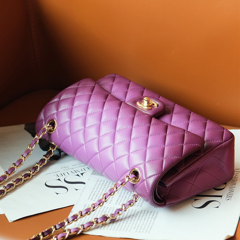 Purple CHANEL CLASSIC 11.12 HANDBAG (high-end grade) - Image 5