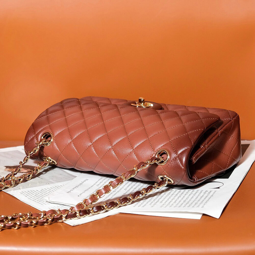 Brown CHANEL CLASSIC 11.12 HANDBAG (high-end grade) - Image 5