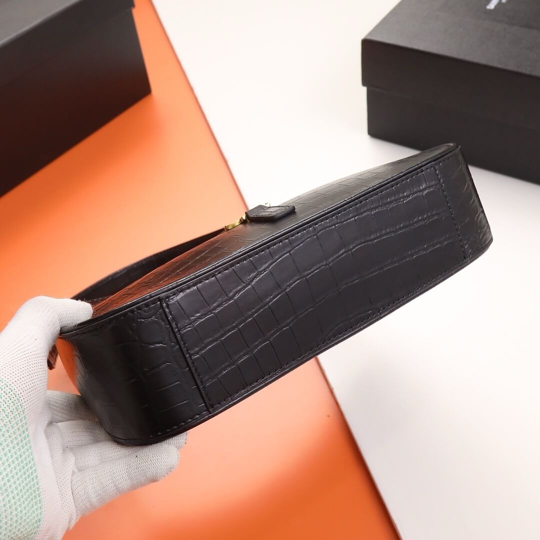 YSL LE 5 A 7 Crocodile embossed glossed leather - Image 5