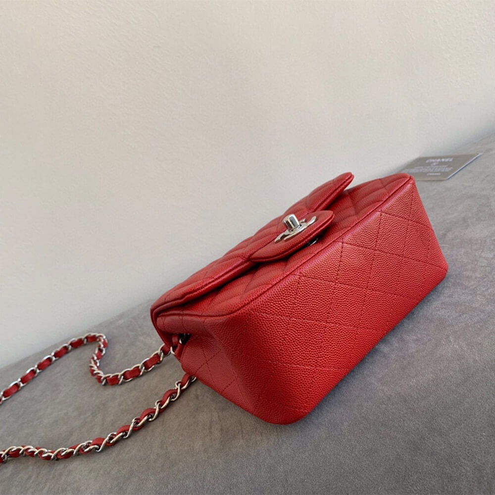 Red Chanel MINI FLAP BAG (high-end grade) - Image 5