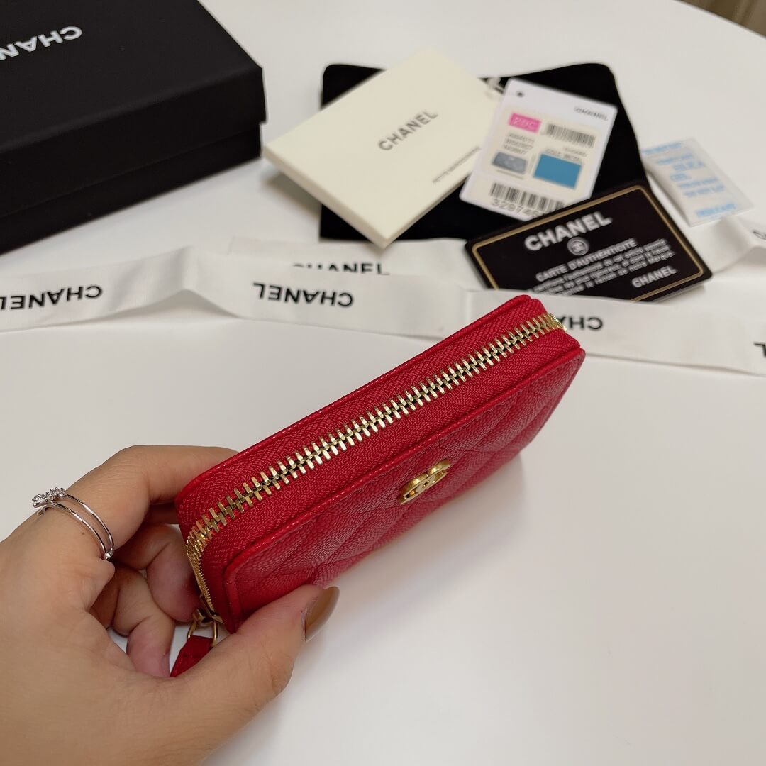 Chanel Classic Zipper Coin Wallet - Image 5
