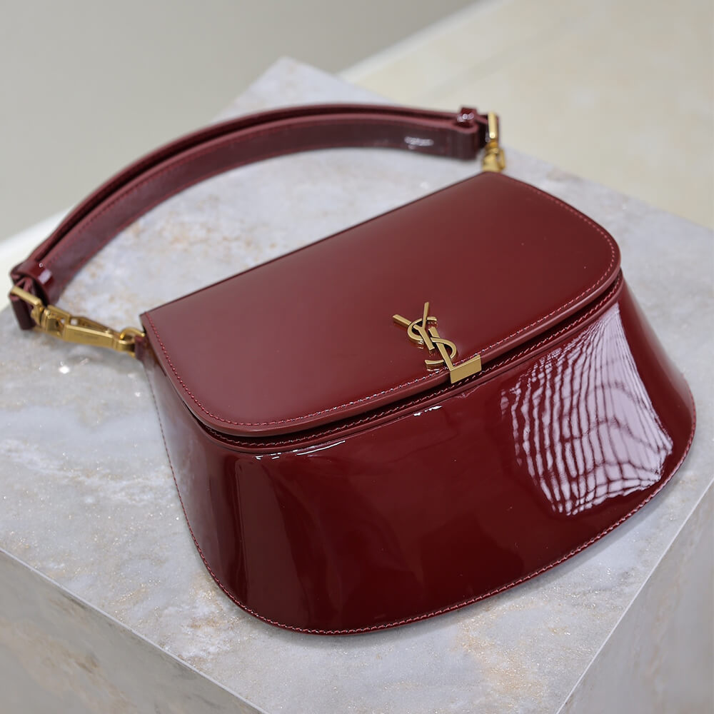 RED YSL VOLTAIRE TOP HANDLE in patent leather (High-end grade) - Image 5