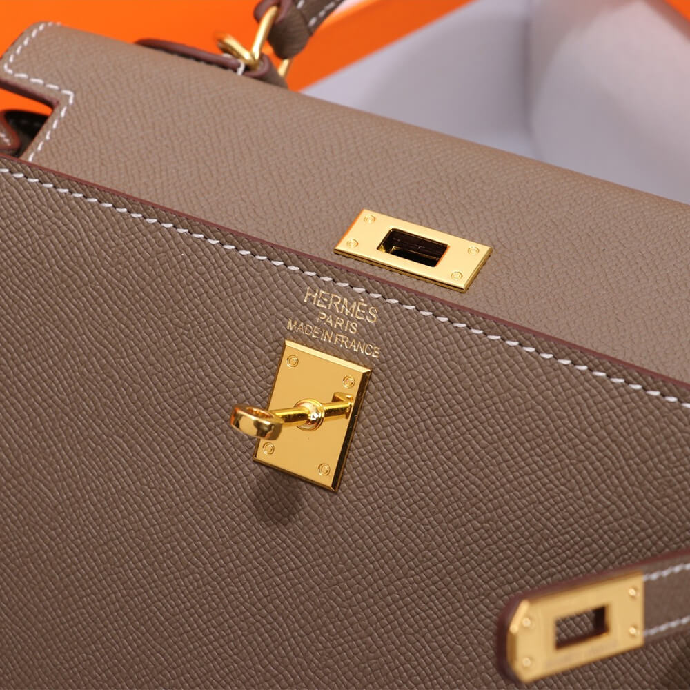 Elephant Gray Hermes Kelly 25 - Image 5