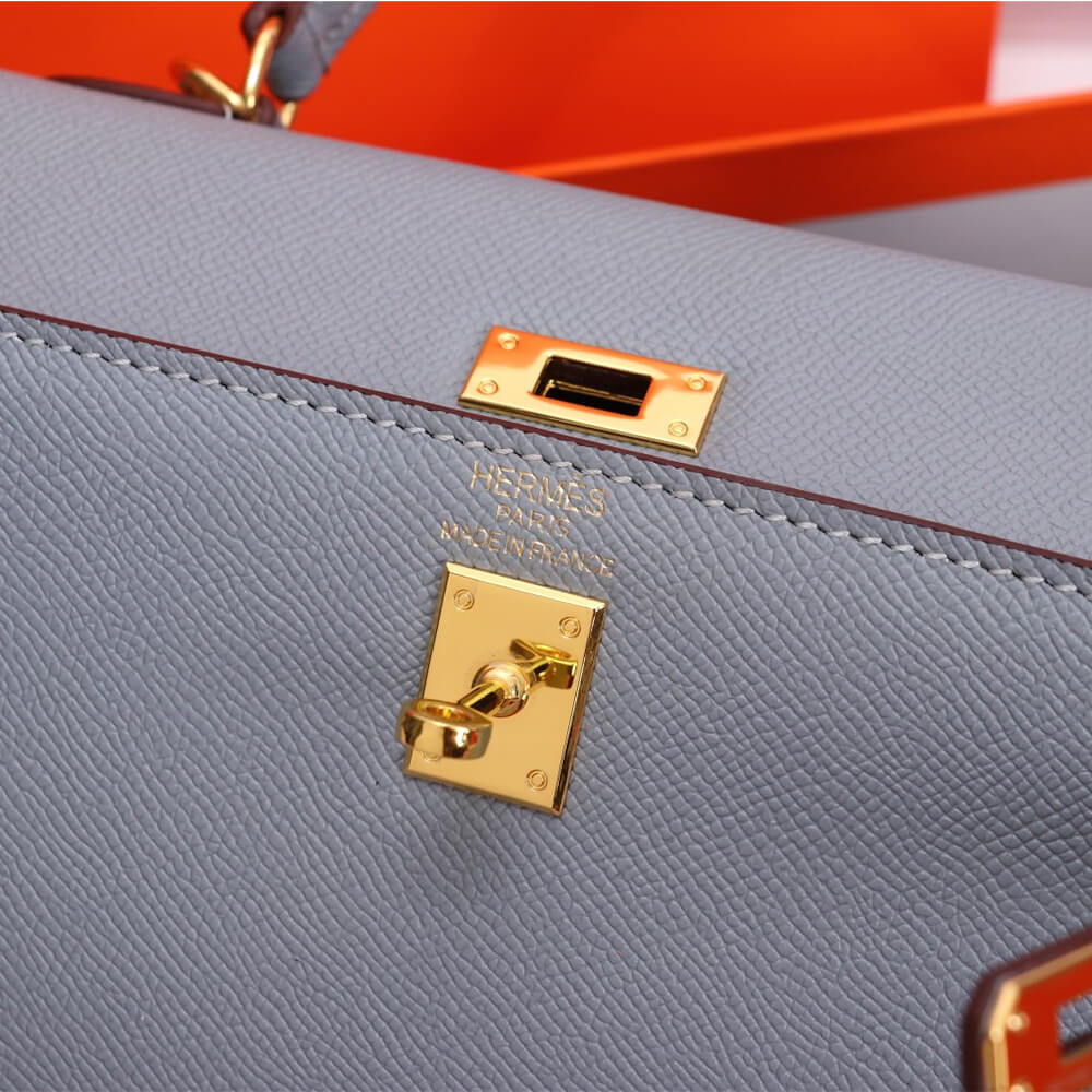 Linen Blue Hermes Kelly 25 - Image 5