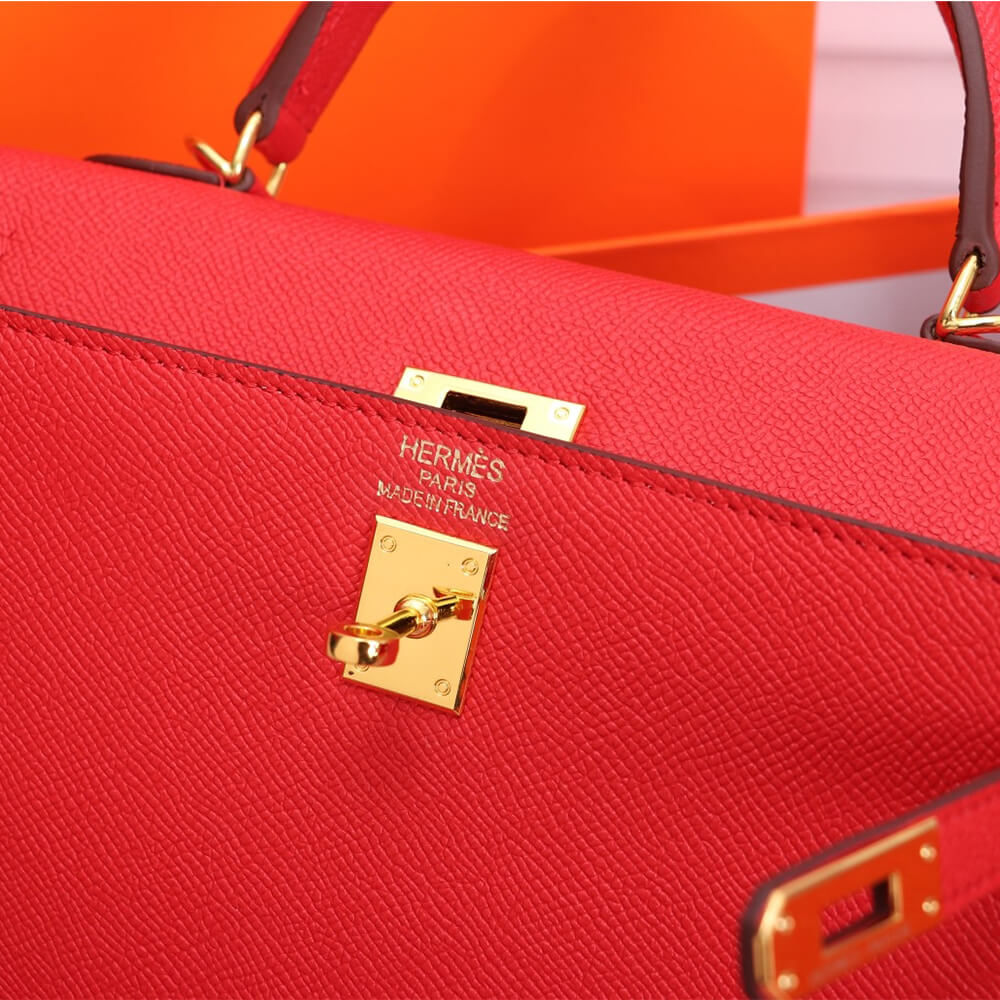 Deep Red Hermes Kelly 25 - Image 5
