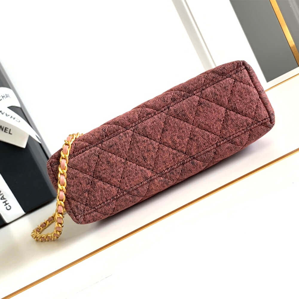 Orange & Black Chanel Mini Shopping Bag (high-end grade) - Image 5