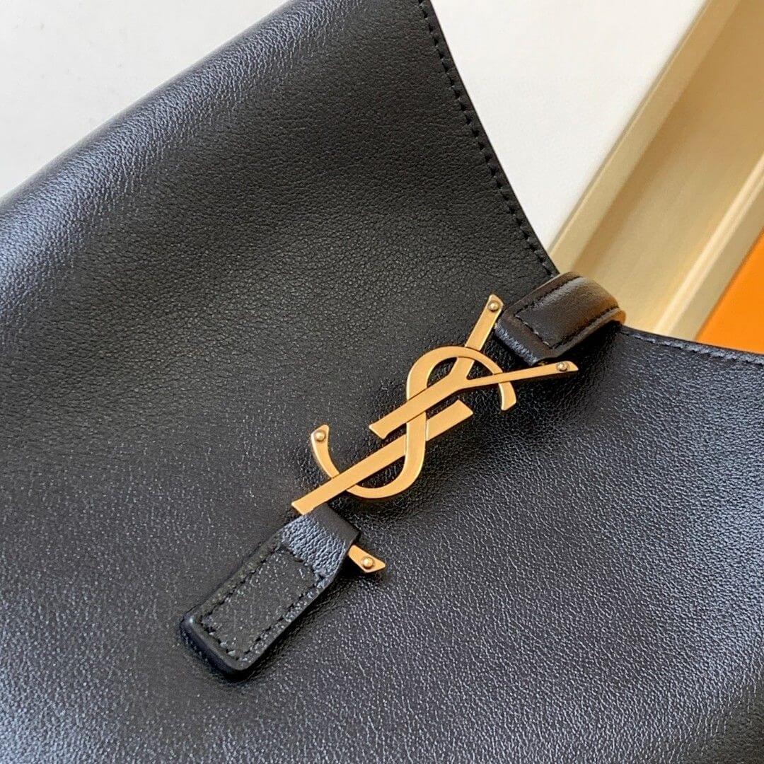 Black YSL LE 5 A 7 supple SMALL IN GRAINED LEATHER - Image 6