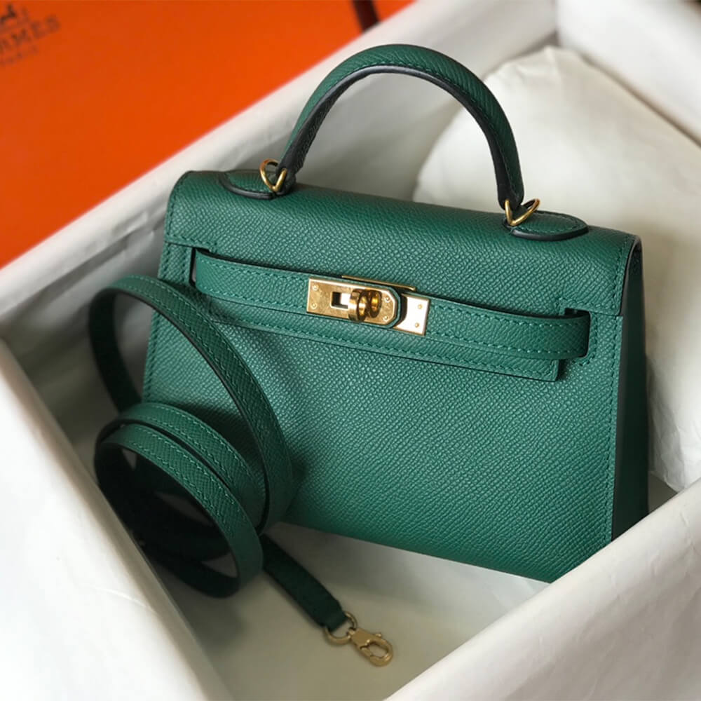 Green Hermes Mini Kelly II (High-end Grade) - Image 6