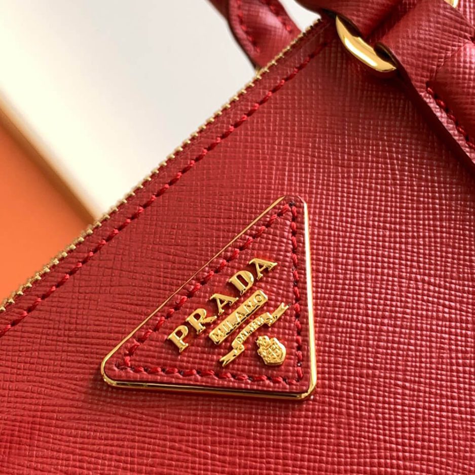Fiery Red Medium Prada Galleria Saffiano leather bag - Image 6