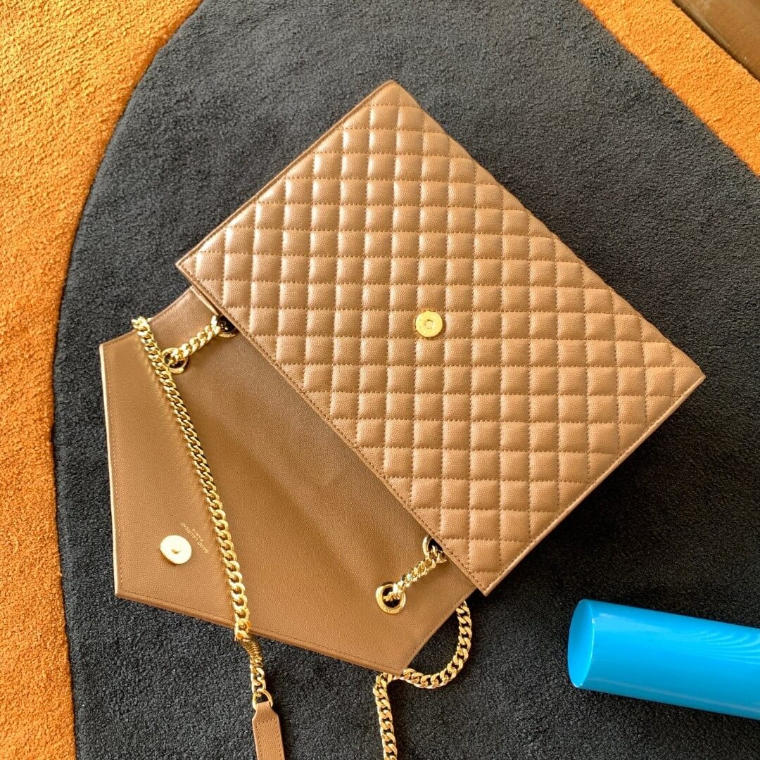 Brown YSL Large Envelope Bag - Image 6