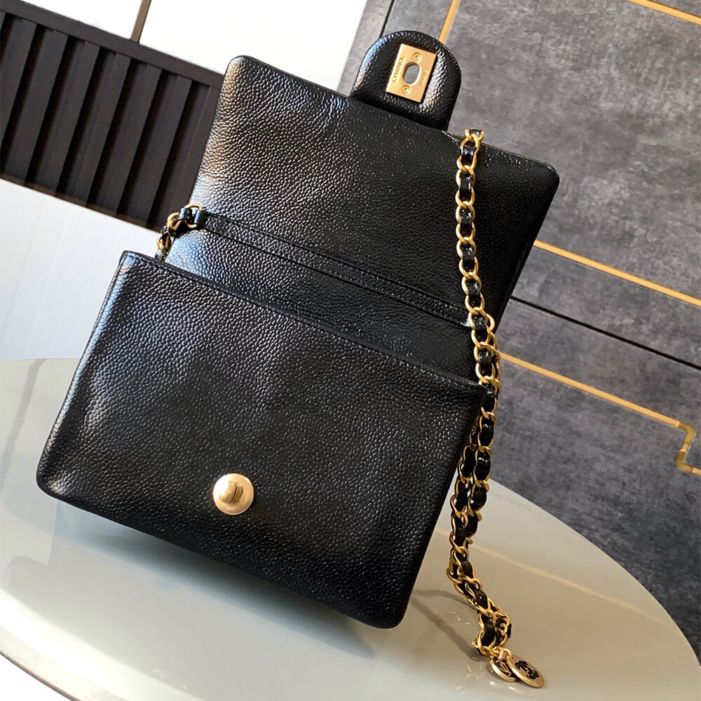 Black CHANEL Mini Flap Bag (high-end grade) - Image 6