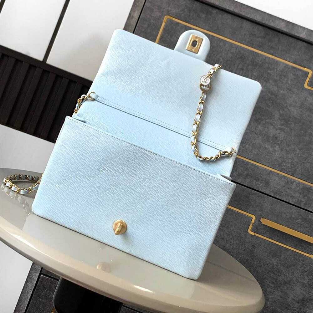Light Blue CHANEL Small Flap Bag (high-end grade) - Image 6