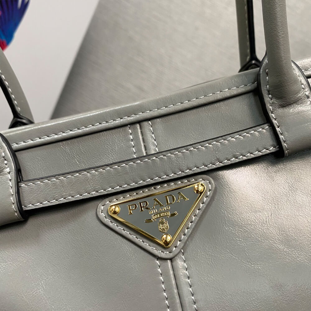 Grey Prada Medium leather handbag (high-end grade) - Image 6