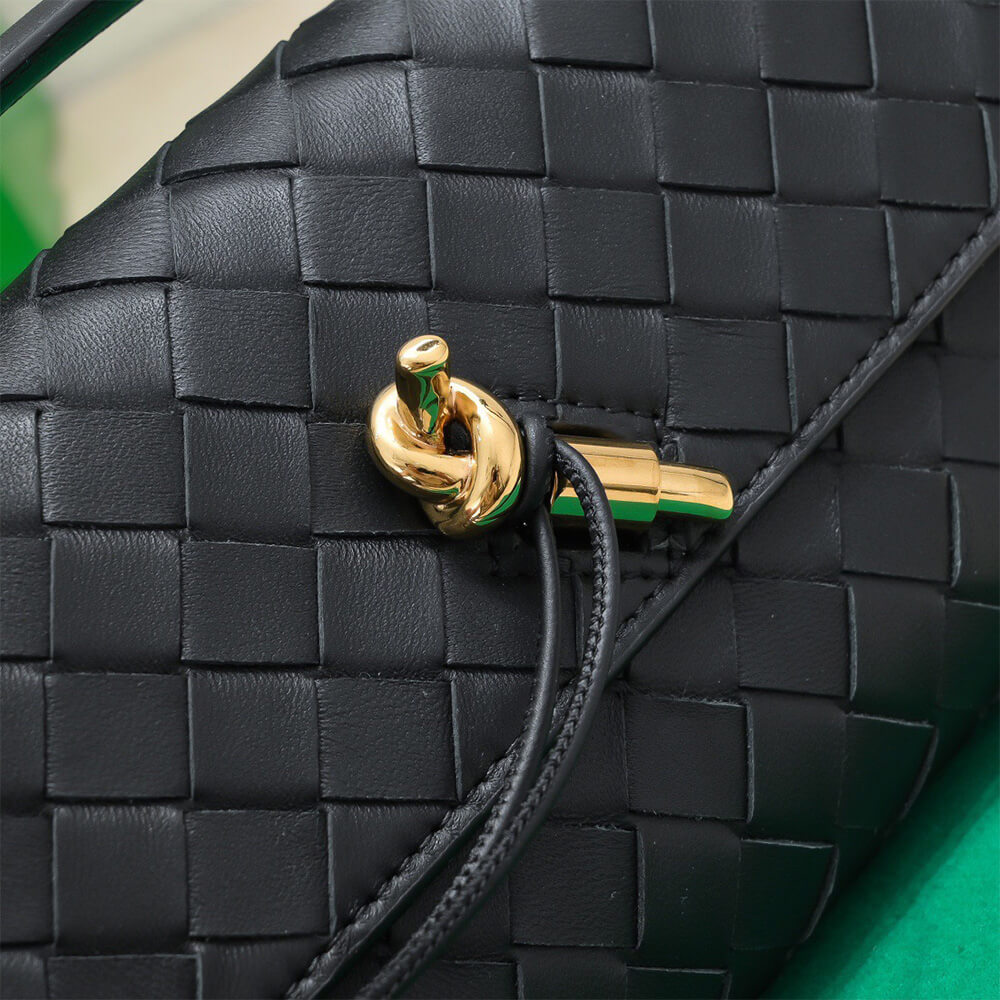 Black Bottega Veneta Andiamo Clutch (HIGH-END GRADE) - Image 6