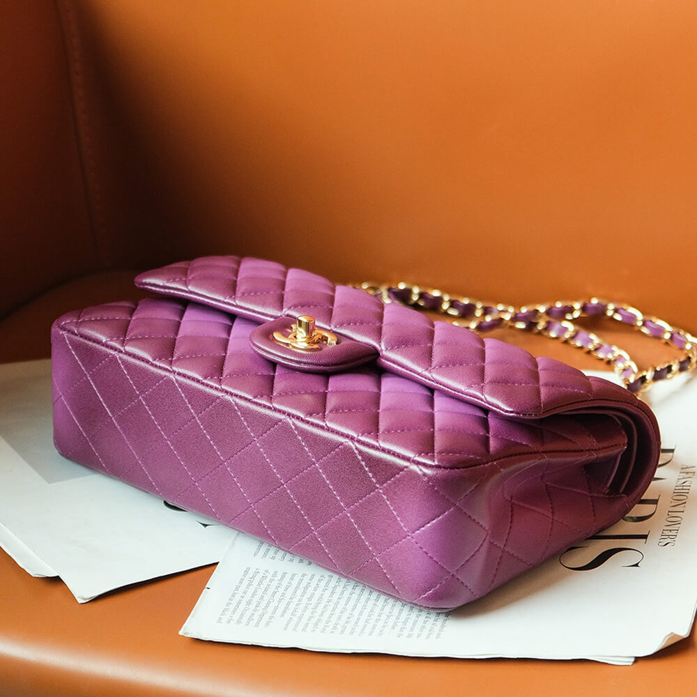 Purple CHANEL CLASSIC 11.12 HANDBAG (high-end grade) - Image 6