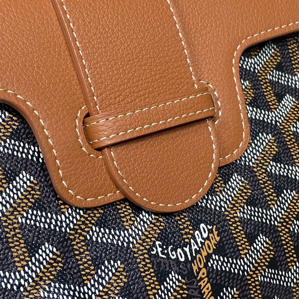 Black & Tan Goyard Saigon Souple Mini Bag - Image 6