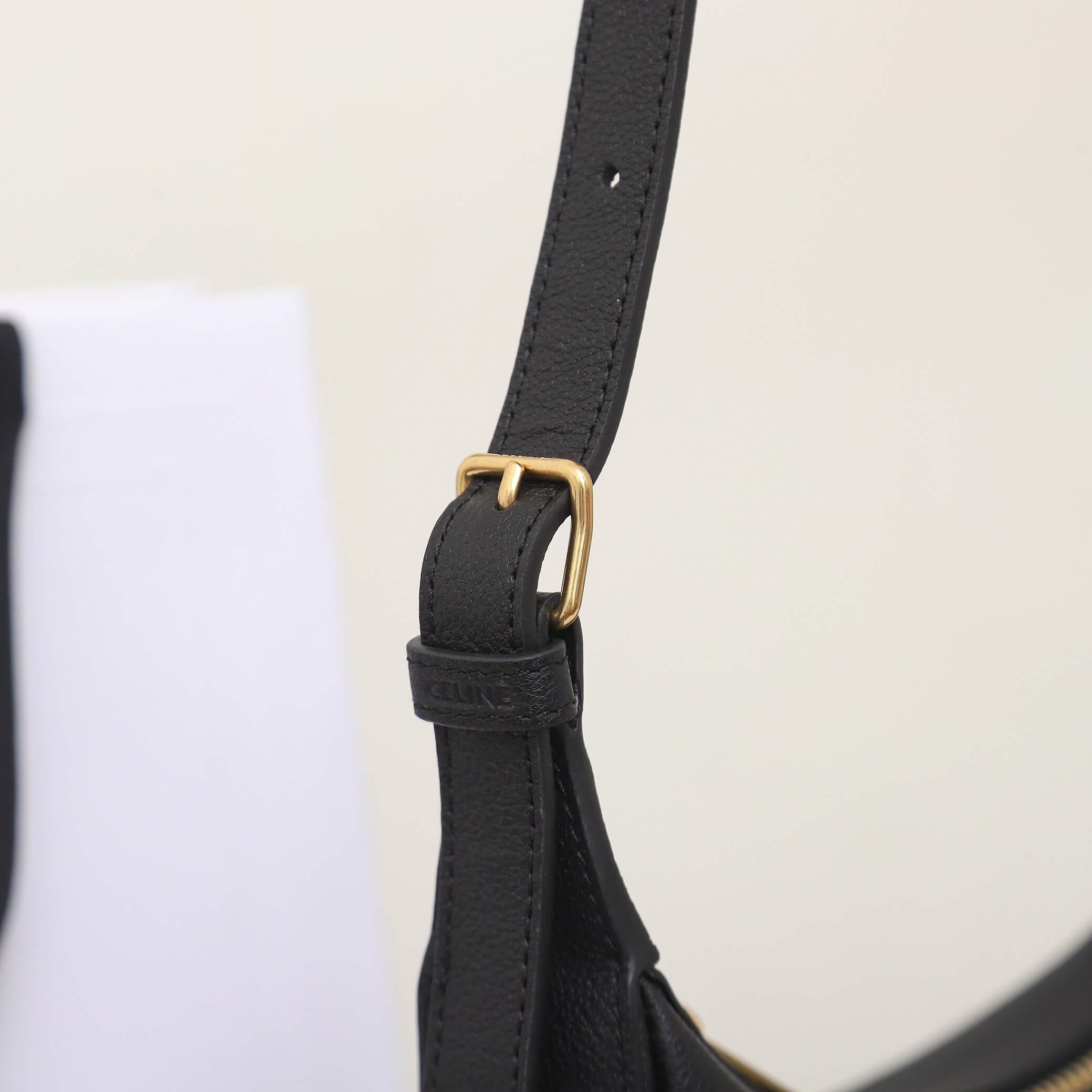 Black CELINE HELO?SE TRIOMPHE SMALL BAG IN SOFT CALFSKIN - Image 6