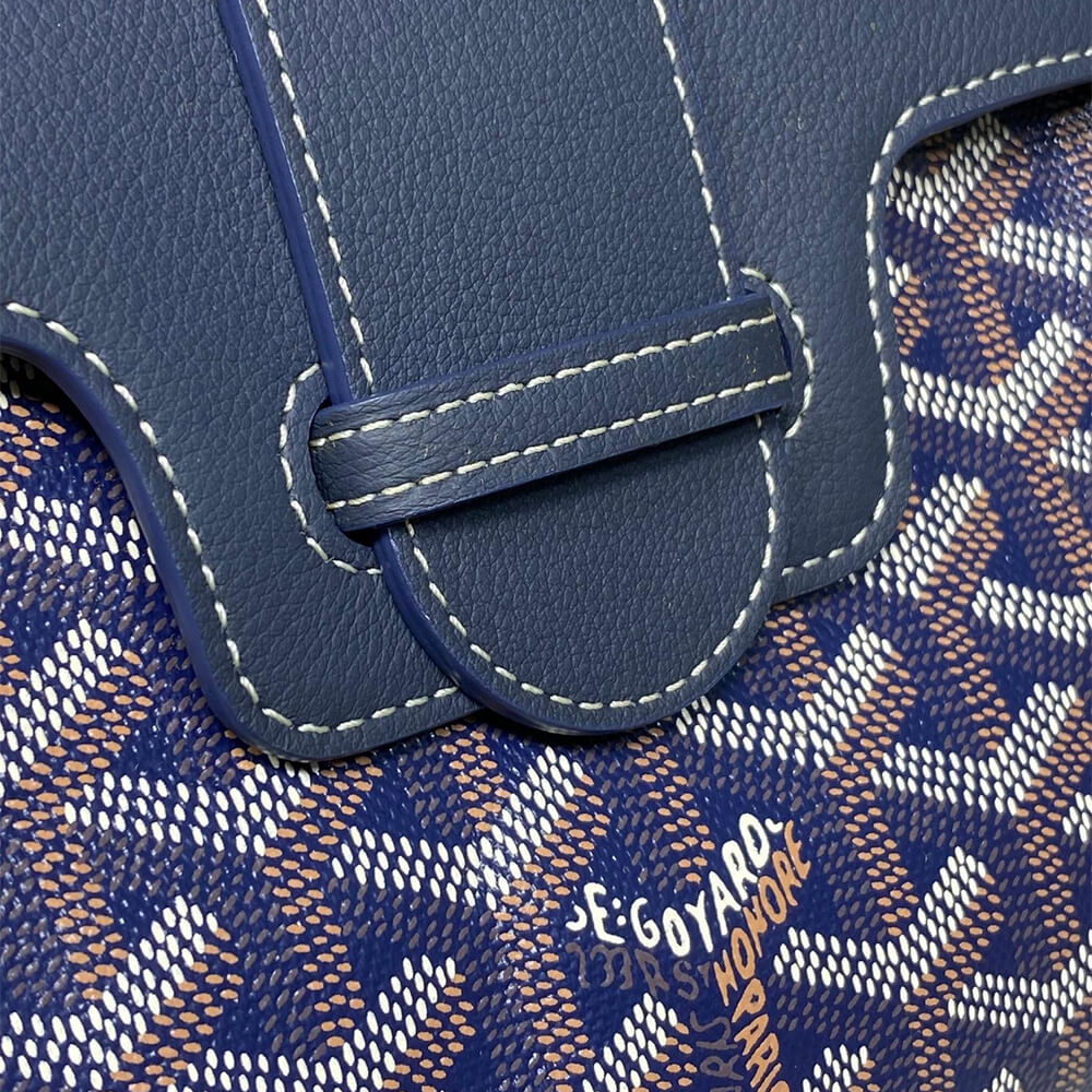Navy Blue Goyard Saigon Souple Mini Bag - Image 6