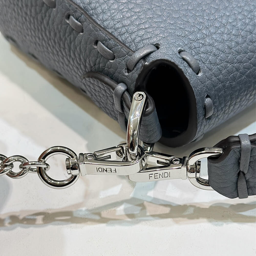 Gray blue Fendi Mini Baguette - Image 6